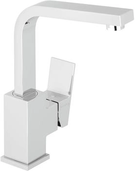 Herzbach Neo Castell Waschtischarmatur M-Size mit Universal-Push-Ablaufventil, chrom (12.203335.1.01)
