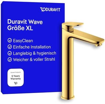 Duravit Wave Einhebel-Waschtischmischer XL Gold poliert (WA1040002034)