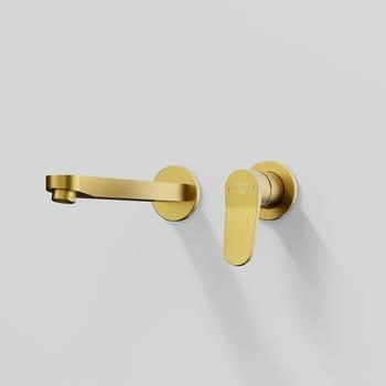 Steinberg Serie 340 Wand-Waschtischarmatur Brushed Gold (34018143BG)