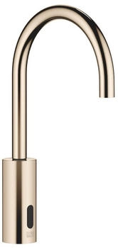 Dornbracht META Waschtischarmatur mit Infrarot-Sensorik, Batterie-/Netzbetrieb, Ausladung 165mm, Champagne (44521660-47)