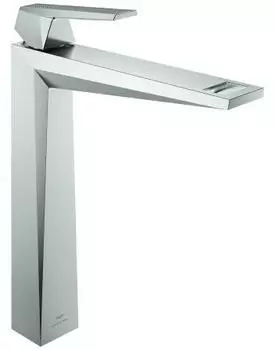 GROHE Allure Brilliant Einhand-Waschtischarmatur XL-Size f&uuml;r Aufsatzbecken mit R&auml;ndelstrukturgriff supersteel (24417DC0)