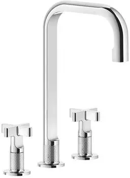 Gessi Inciso+ 3-Loch-Waschtischarmatur, Auslauf H=212mm x Ausladung 160mm, Messing Antik (58115713)