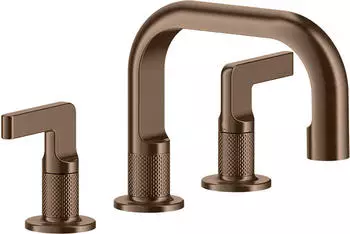 Gessi Inciso 3-Loch-Waschtischarmatur Auslauf H=59mm x 140mm Kupfer geb&uuml;rstet PVD (58012708)