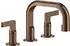 Gessi Inciso 3-Loch-Waschtischarmatur Auslauf H=59mm x 140mm Kupfer gebürstet PVD (58012708)