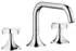 Dornbracht VAIA Waschtisch-Dreilochbatterie mit Ablaufgarnitur, Kreuzgriff, 165mm Ausladung (20705809-28)