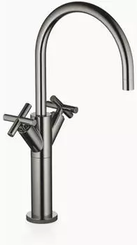 Dornbracht TARA Waschtisch-Einlochbatterie mit erh&ouml;htem Standfu&szlig; Dark Chrome (22533892-19)