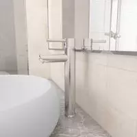Badezimmer Mischbatterie Silbern 12x30 Cm Vidaxl