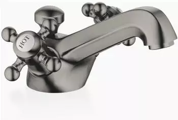 Dornbracht Madison Waschtisch-Einlochbatterie mit Ablaufgarnitur Dark Platinum geb&uuml;rstet (22500360-99)