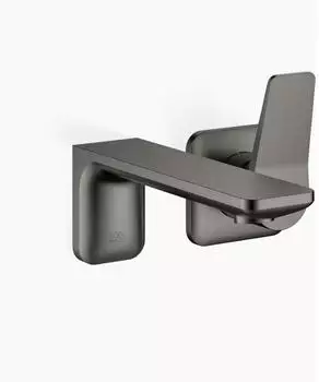 Dornbracht Liss&eacute; Waschtisch-Wand-Einhandbatterie ohne Ablaufgarnitur, Ausladung 170mm, Dark Platinum geb&uuml;rstet (36860845-99)