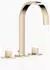 Dornbracht MEM Waschtisch-Dreilochbatterie mit Einzelrosetten, Champagne (22kt Gold), Ausladung 200mm (20715782-47)