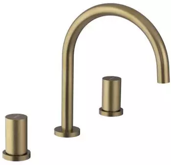 Sapho Ultratap 3-Loch Waschtischarmatur, mattgold (UT017TG)