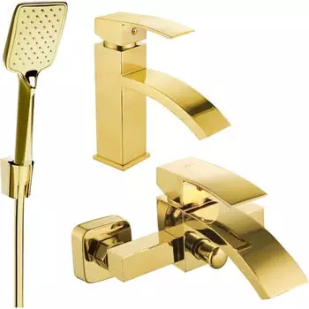 Mexen Libra R62 Badezimmer-Set Armatur Gold (745103R62-50)