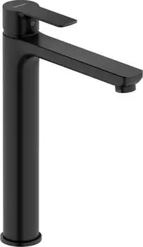 Duravit D-Code Einhebel-Waschtischmischer XL FreshStart MinusFlow schwarz matt (DC1043002046)