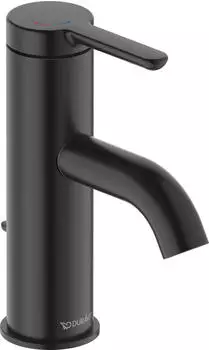 Duravit C.1 Waschtischarmatur S MinusFlow mit Zugstange, Schwarz Matt (C11013001046)