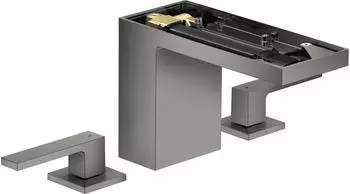 Hansgrohe AXOR MyEdition 3-Loch Waschtischmischer 110 Push-Open, poliertes Schwarzchrom (47072330)