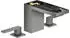 Hansgrohe AXOR MyEdition 3-Loch Waschtischmischer 110 Push-Open, poliertes Schwarzchrom (47072330)