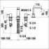 Laufen MEDA 3-Loch Waschtischmischer ohne Ablaufventil 110mm Chrom (HF506612100000)
