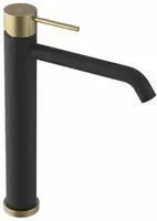 Sapho Ultrasan - Waschtischarmatur, Mattes Schwarz/mattgold Ut007vbg