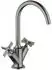 Dornbracht VAIA Waschtisch-Einlochbatterie mit Ablaufgarnitur, Kreuzgriffe, Dark Platinum gebürstet (22513809-99)