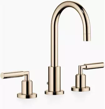 Dornbracht TARA Waschtisch-Dreilochbatterie mit Ablaufgarnitur Champagne 22kt Gold (20710882-47)