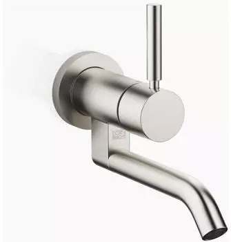 Dornbracht Meta Waschtisch-Wand-Einhandbatterie ohne Ablaufgarnitur, 185mm, Platin geb&uuml;rstet (36805660-06)