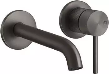 Gessi 316 Intreccio Waschtisch-Wand-Einhebelmischer Unterputz 117-147mm Metall schwarz geb&uuml;rstet (54183707)
