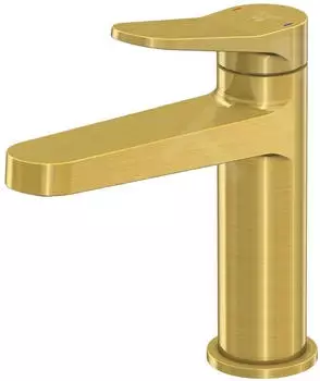 Steinberg Serie 340 Waschtisch-Einhebelmischer 126mm Auslauf, geb&uuml;rstetes Gold (340 1010 BG)