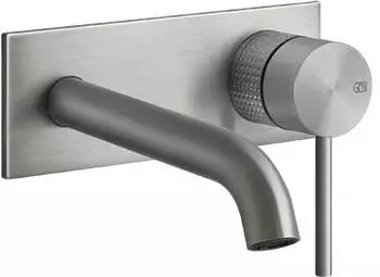 Gessi 316 Cesello Fertigmontageset Unterputz-Einhebelmischer Waschtisch, Platte 65x165mm, Edelstahl geb&uuml;rstet (54484239)