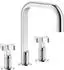 Gessi Inciso+ 3-Loch-Waschtischarmatur Auslauf H=139mm Ausladung 160mm Chrom (58113031)