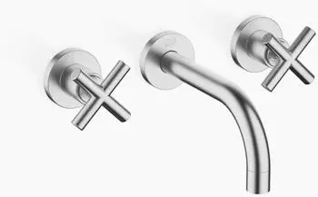 Dornbracht TARA Waschtisch-Wandbatterie ohne Ablaufgarnitur, Ausladung 160mm, Chrom geb&uuml;rstet (36707892-93)