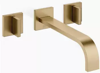 Dornbracht MEM Waschtisch-Wandbatterie ohne Ablaufgarnitur, Dark Brass geb&uuml;rstet (36717782-39)