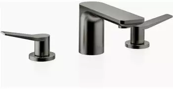 Dornbracht LISS&Eacute; Waschtisch-Dreilochbatterie mit Ablaufgarnitur, Dark Platinum matt (20713845-99)