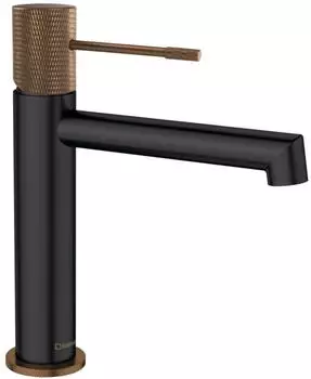 Sapho Solaris Waschtischarmatur, Mattschwarz/Kupfer (WD002PG)