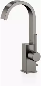 Dornbracht MEM Waschtisch-Einhandbatterie mit Ablaufgarnitur, Dark Platinum geb&uuml;rstet (33502782-99)