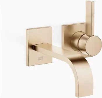 Dornbracht MEM Waschtisch-Wand-Einhebelmischer ohne Ablaufgarnitur, Champagne Geb&uuml;rstet (36860782-46)