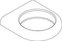 Hansgrohe Griffh&uuml;lse Axor Uno 3-Loch Waschtischarmatur Wandmontage satinox, 97265810