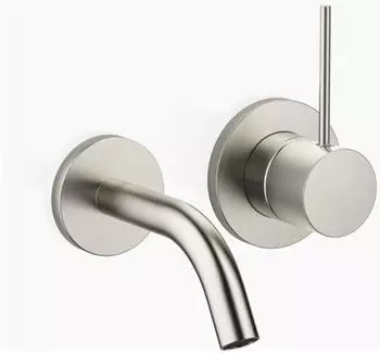 Dornbracht META SLIM Waschtisch-Wand-Einhandbatterie ohne Ablaufgarnitur, Platin geb&uuml;rstet (36867662-06)