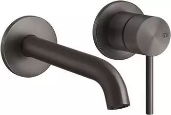 Gessi Flessa Unterputz-Einhebelmischer Waschtisch, Rosetten D65mm, Auslauf 146-116mm, Metall Schwarz geb&uuml;rstet (54083707)