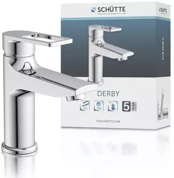 Sch&uuml;tte DERBY Waschtischarmatur Einhebelmischer Chrom mit Ablaufgarnitur (32210)