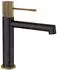 Sapho Solaris Waschtischarmatur, Mattschwarz/Gold (WD002G)