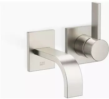 Dornbracht MEM Waschtisch-Wand-Einhandbatterie ohne Ablaufgarnitur, Ausladung 125mm, Platin geb&uuml;rstet (36867782-06)