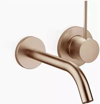 Dornbracht Meta Slim Waschtisch-Wand-Einhandbatterie ohne Ablaufgarnitur, Bronze geb&uuml;rstet (36860662-42)
