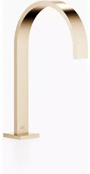 Dornbracht MEM Waschtisch-Stand-Auslauf mit Ablaufgarnitur, Ausladung 200mm, Champagne Geb&uuml;rstet (13715782-46)