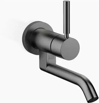 Dornbracht META Waschtisch-Wand-Einhandbatterie ohne Ablaufgarnitur Dark Platinum geb&uuml;rstet (36805660-99)