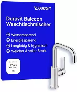 Duravit Balcoon Einhebel-Waschtischmischer FreshStart Minusflow Chrom (BA1100002010)