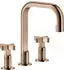 Gessi Inciso+ 3-Loch-Waschtischarmatur Kupfer PVD, Auslauf H=139mm x 160mm, mit Ablaufgarnitur (58113030)