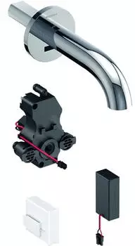 Geberit Piave Waschtischarmatur Wandmontage Batterie 22cm chrom (116283211)