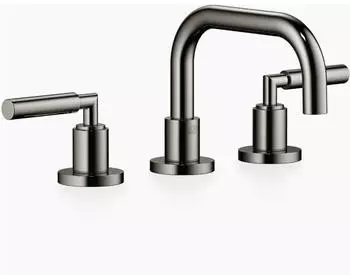 Dornbracht Tara Waschtisch-3-Lochbatterie mit Ablaufgarnitur, 166mm, Dark Chrome (20705882-19)