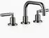 Dornbracht Tara Waschtisch-3-Lochbatterie mit Ablaufgarnitur, 166mm, Dark Chrome (20705882-19)