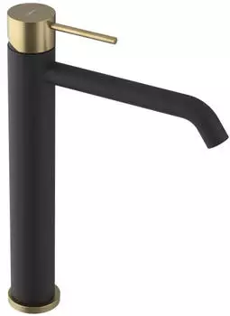 Sapho Ultramix Waschtischarmatur, Schwarz matt/Gold matt (UT007BG)